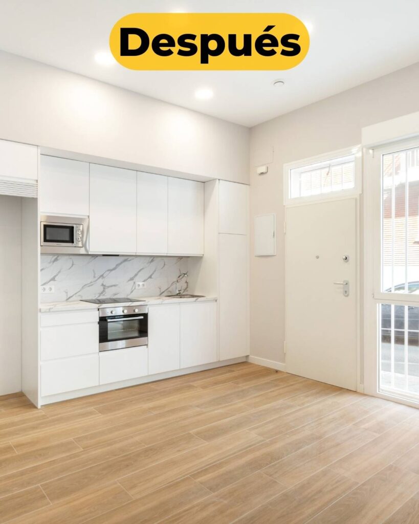Vivienda en Carabanchel tras convertir el local comercial